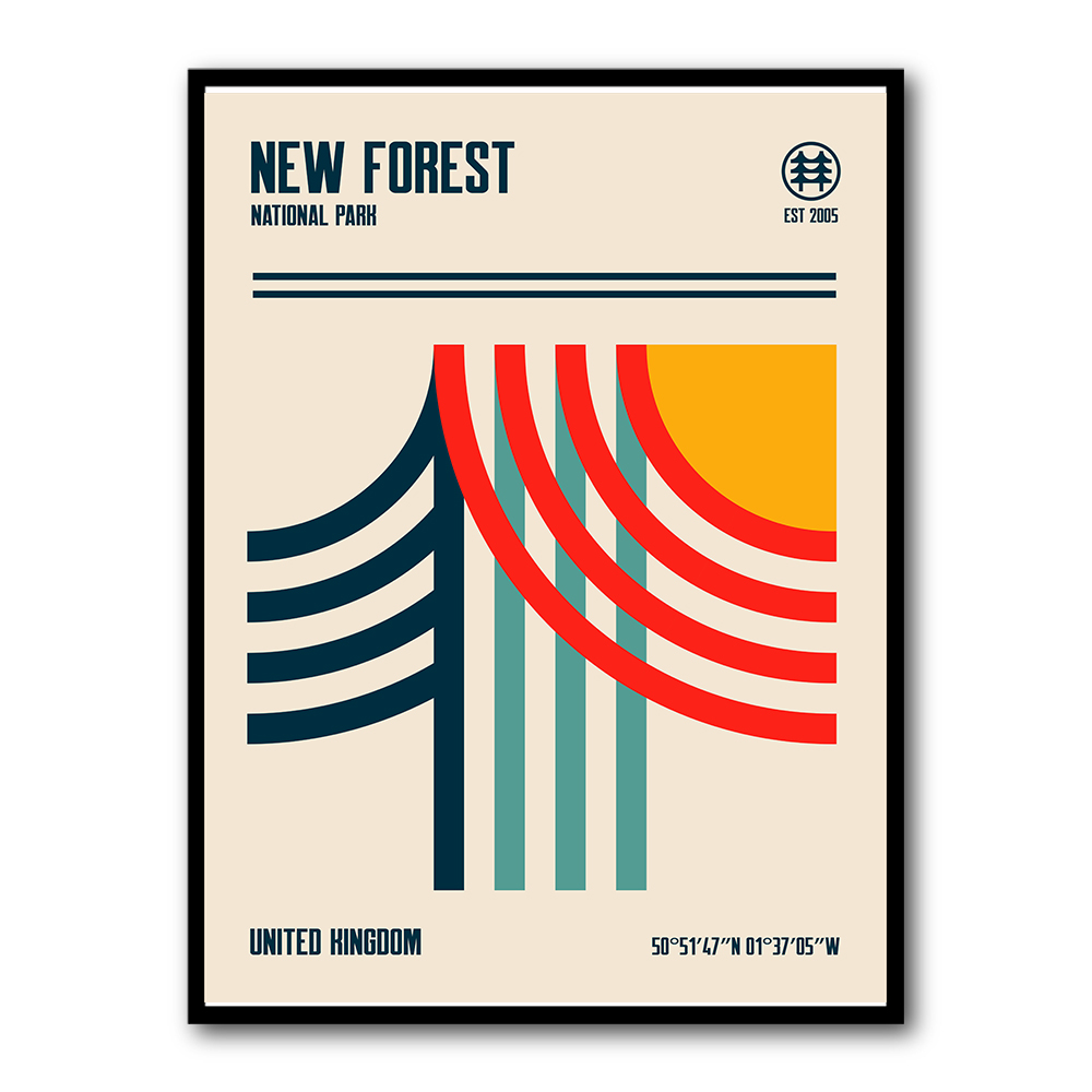 New Forest National Park Travel Poster