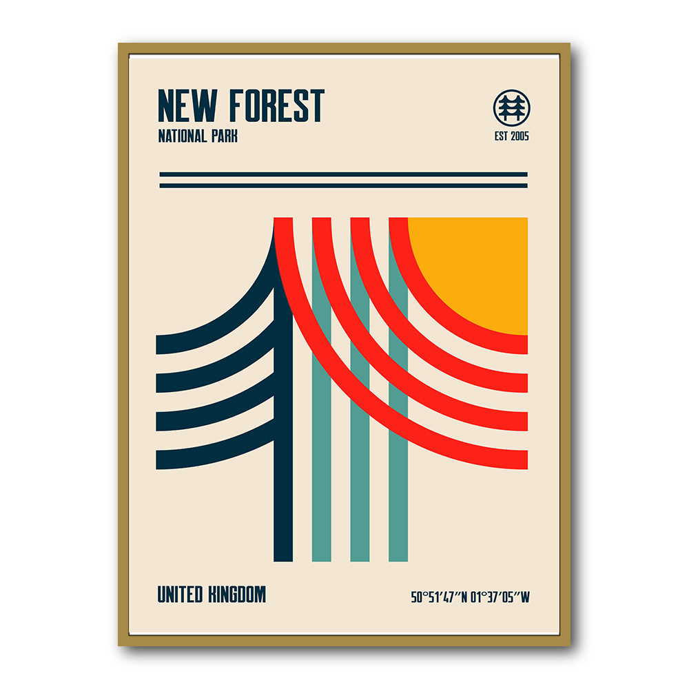 New Forest National Park Travel Poster