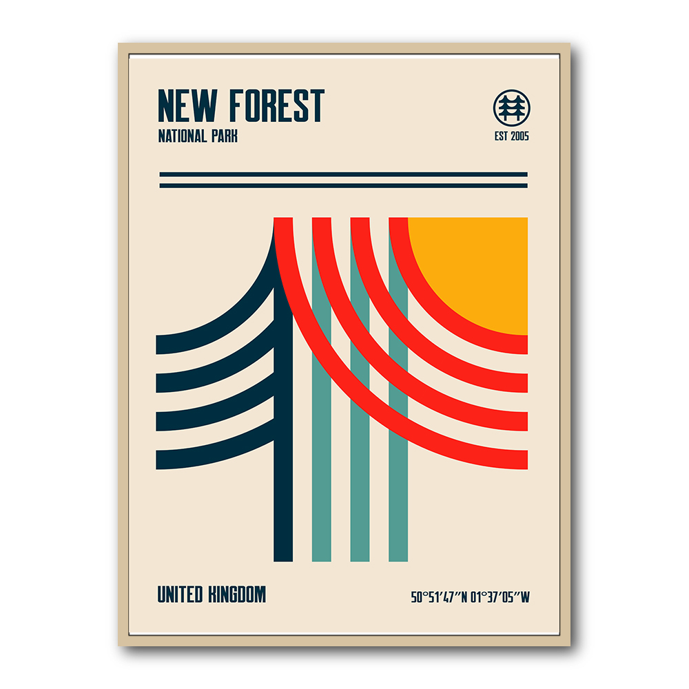 New Forest National Park Travel Poster