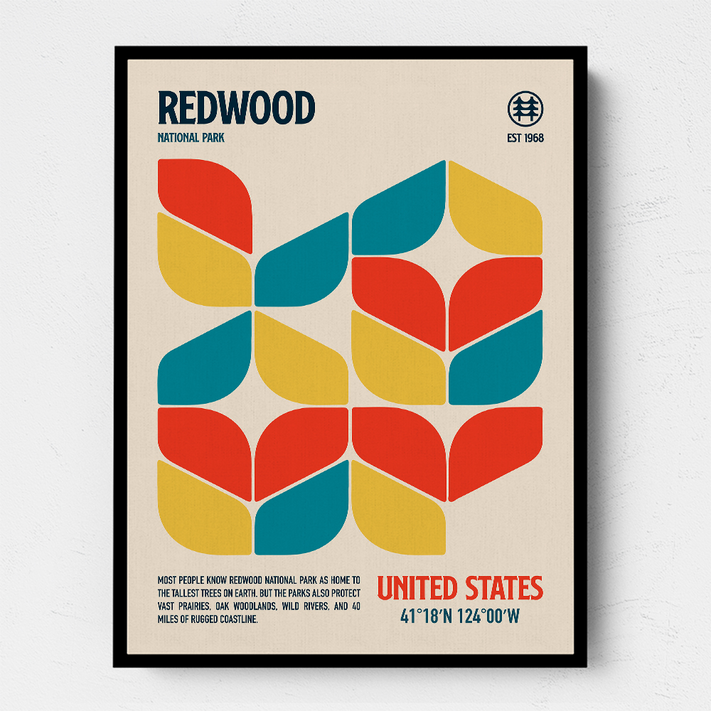 Redwood National Park Travel Poster