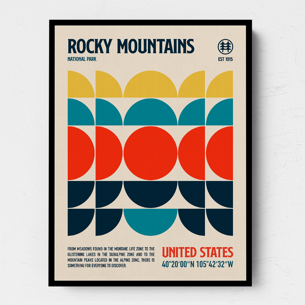 Rocky Mountains National Park Travel Poster