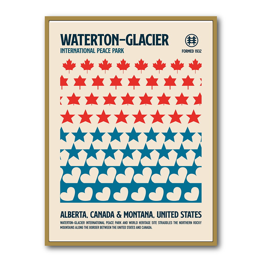 Waterton National Park Travel Poster