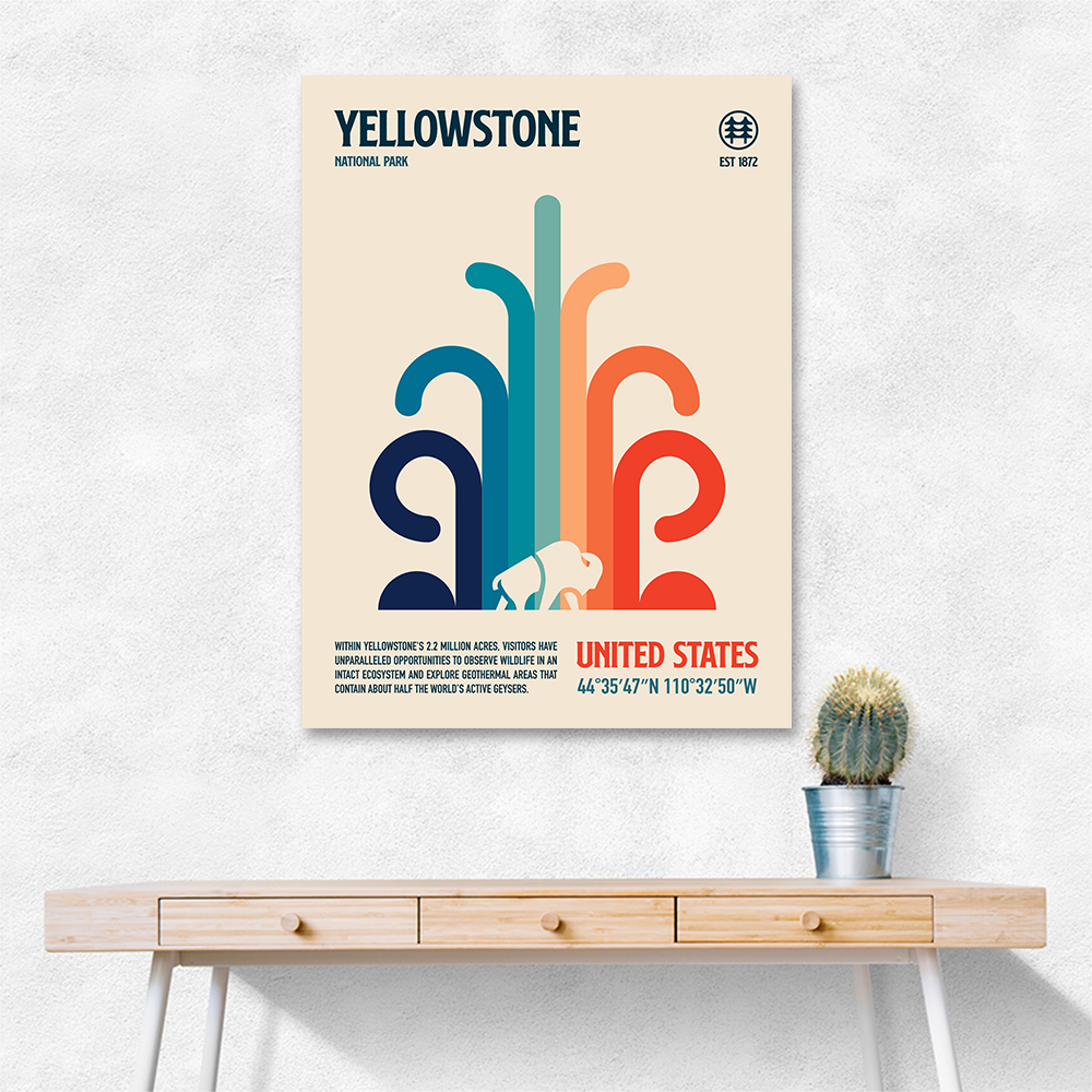 Yellowstone National Park Travel Poster