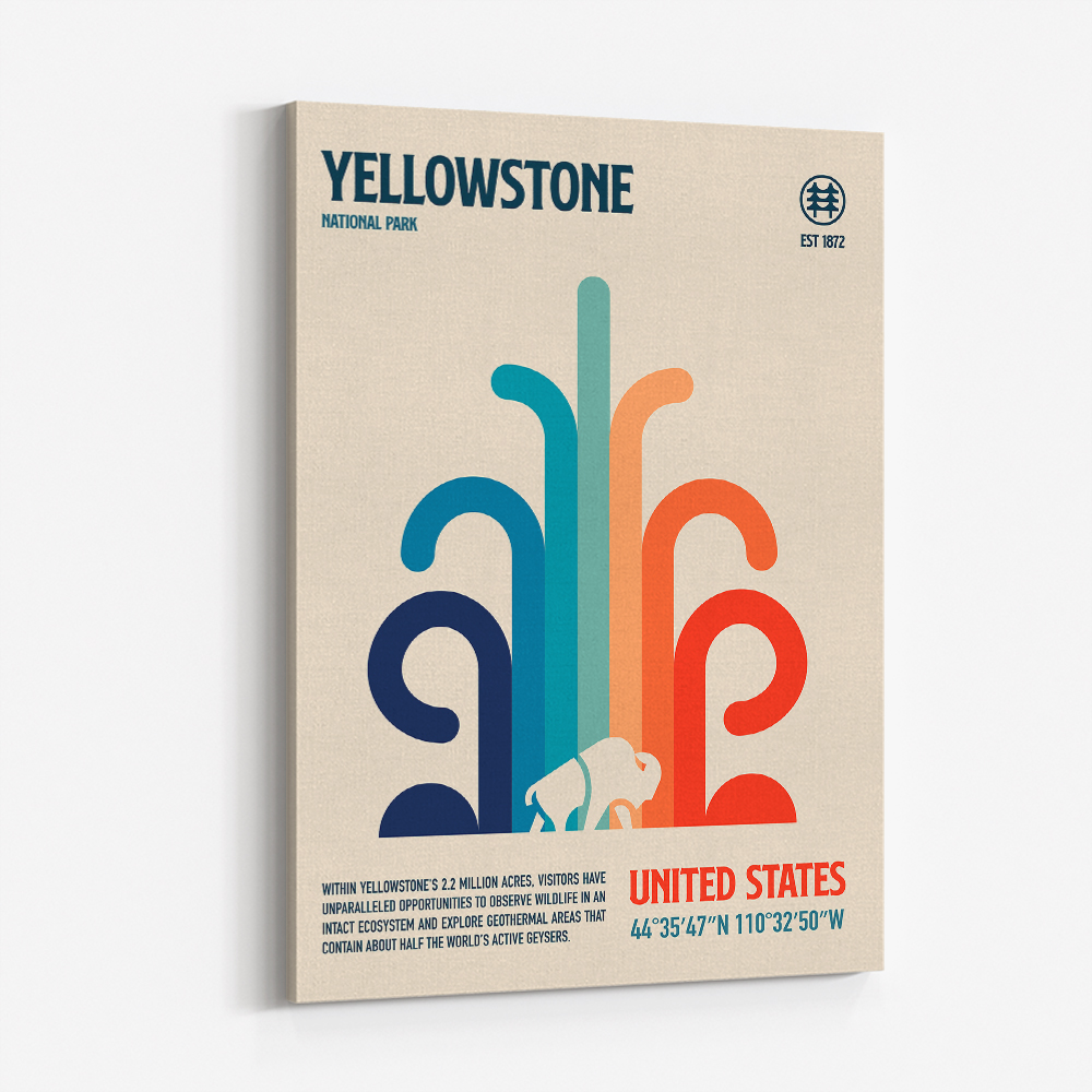 Yellowstone National Park Travel Poster