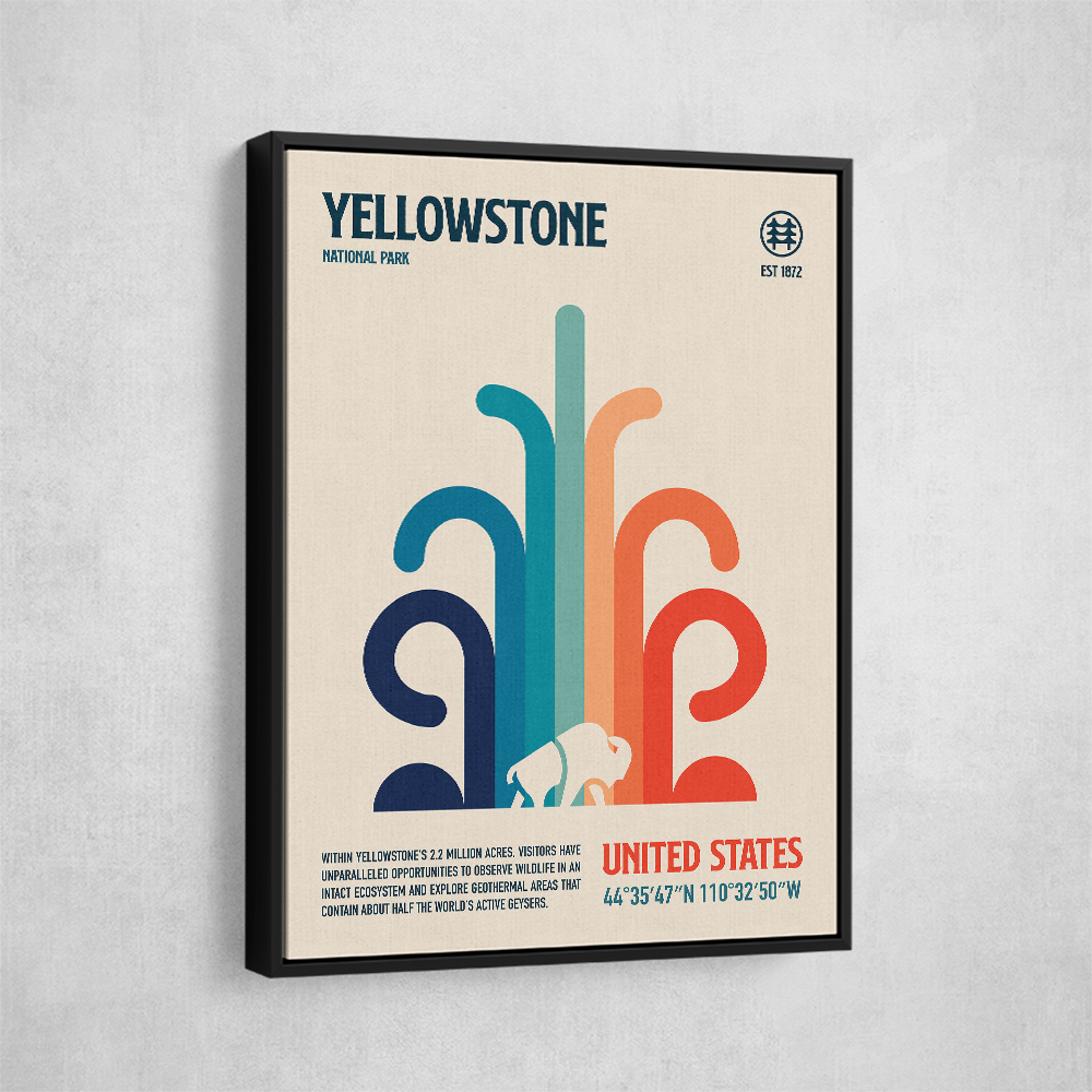 Yellowstone National Park Travel Poster