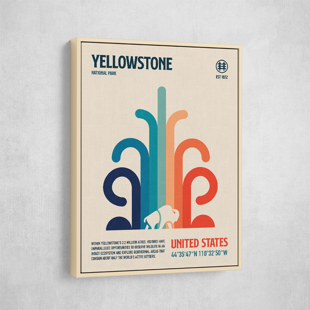 Yellowstone National Park Travel Poster