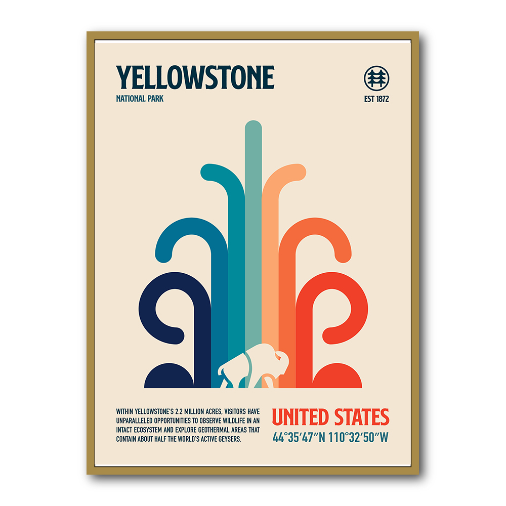 Yellowstone National Park Travel Poster