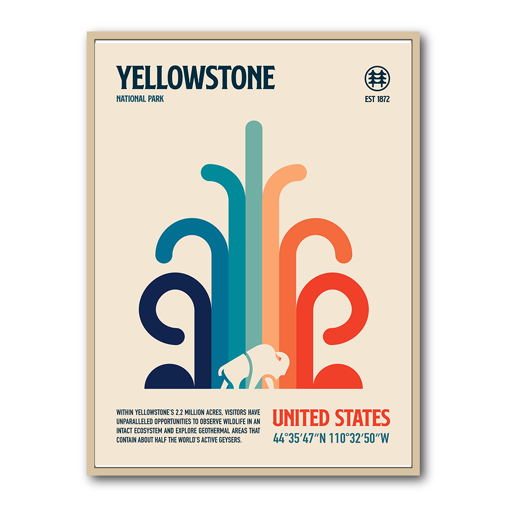 Yellowstone National Park Travel Poster