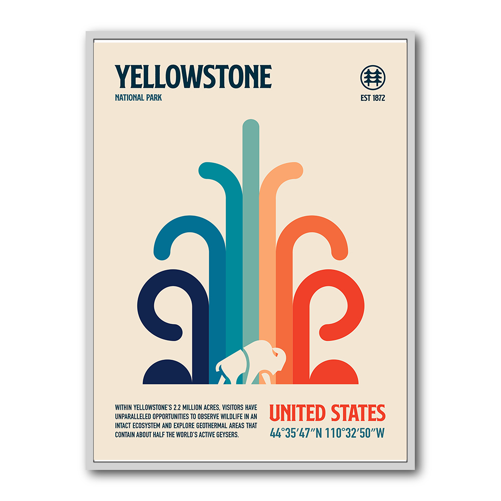 Yellowstone National Park Travel Poster