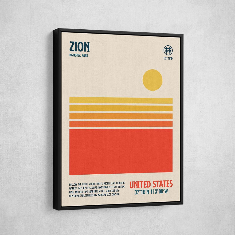 Zion National Park Travel Poster