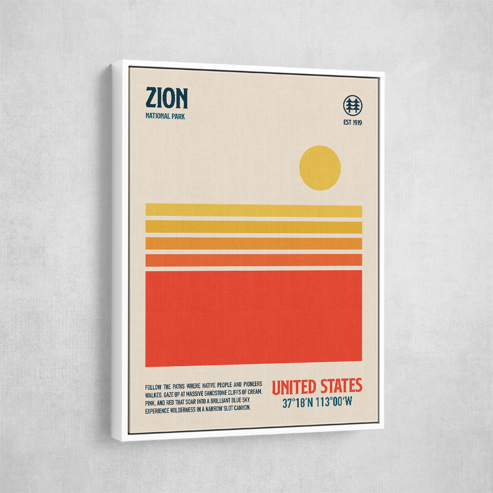 Zion National Park Travel Poster