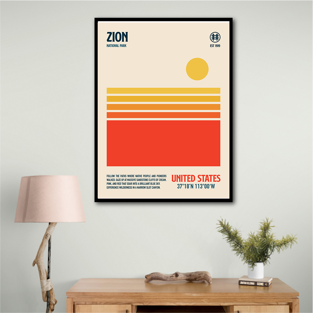 Zion National Park Travel Poster