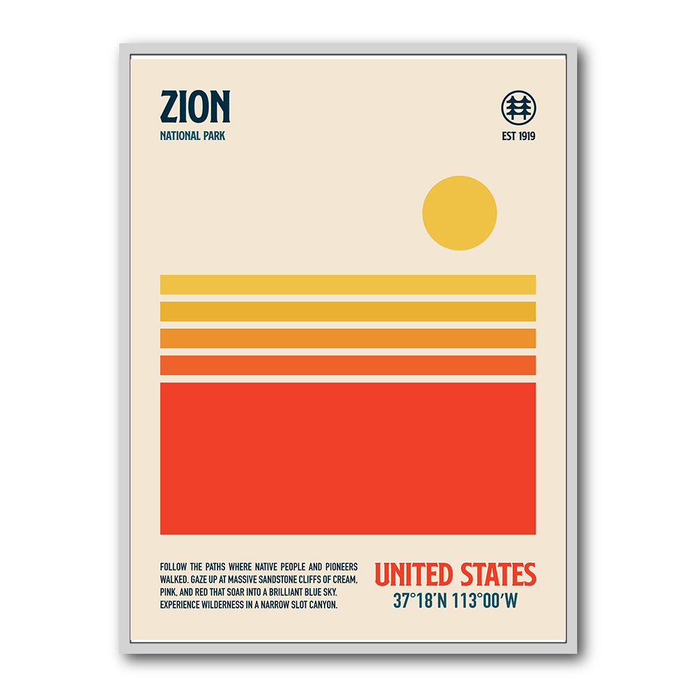 Zion National Park Travel Poster