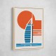 Dubai Burj Al Arab Minimalist Retro Travel Print