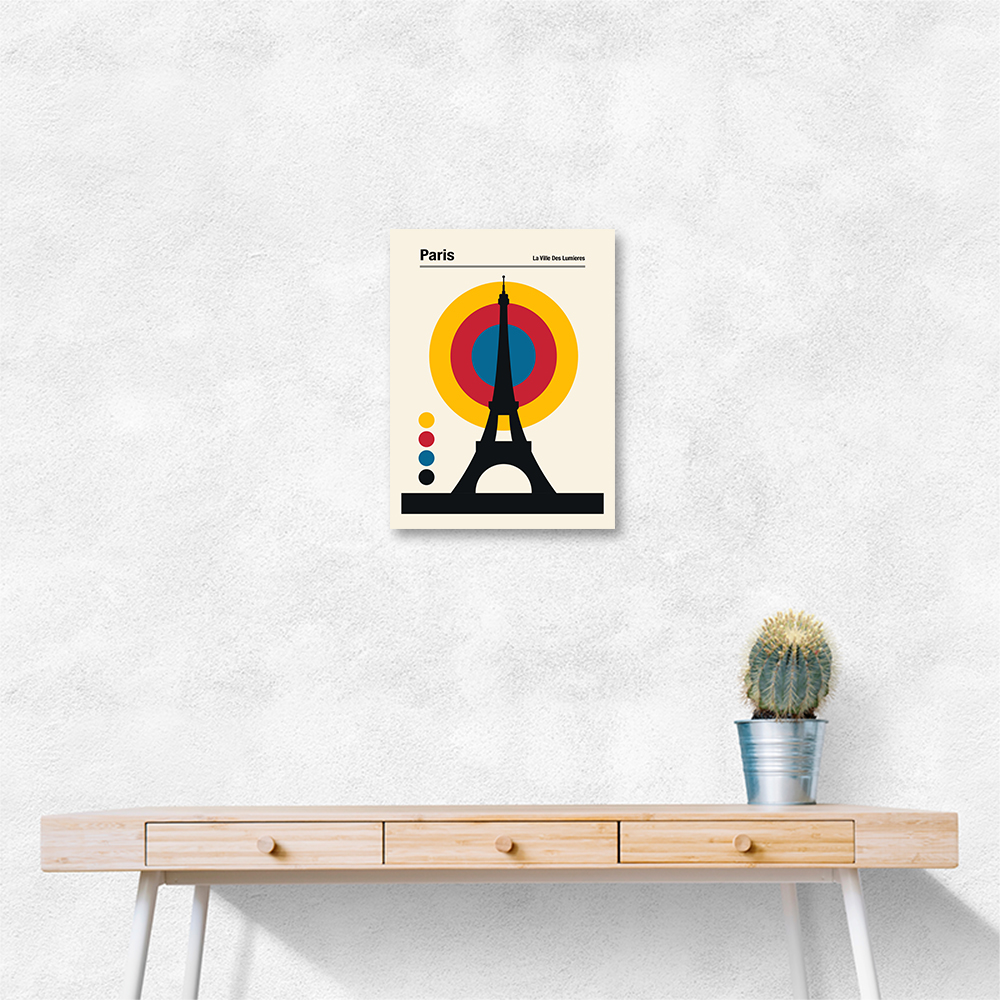 Paris Eiffel Tower Retro travel Print