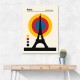 Paris Eiffel Tower Retro travel Print