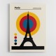 Paris Eiffel Tower Retro travel Print