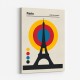 Paris Eiffel Tower Retro travel Print