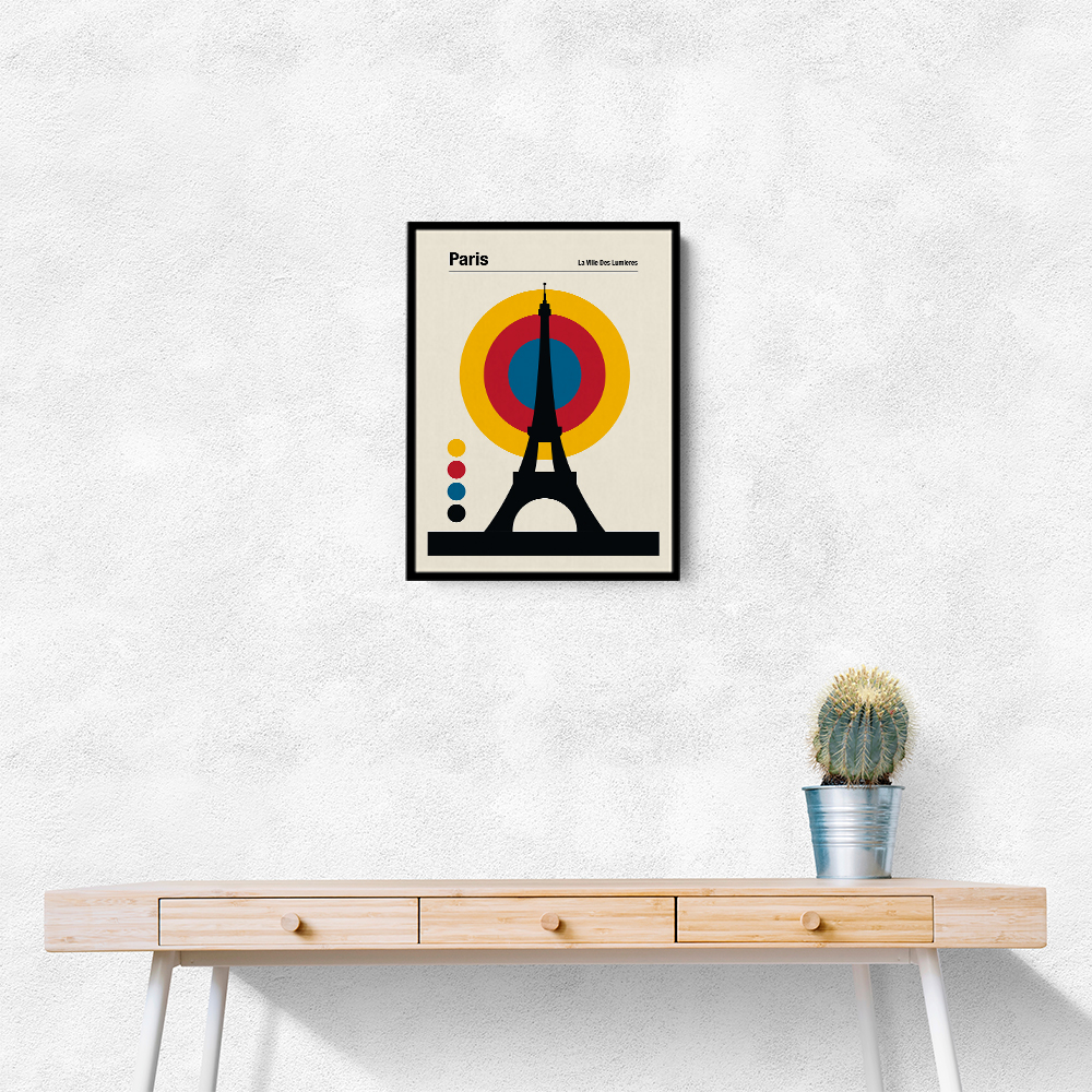 Paris Eiffel Tower Retro travel Print