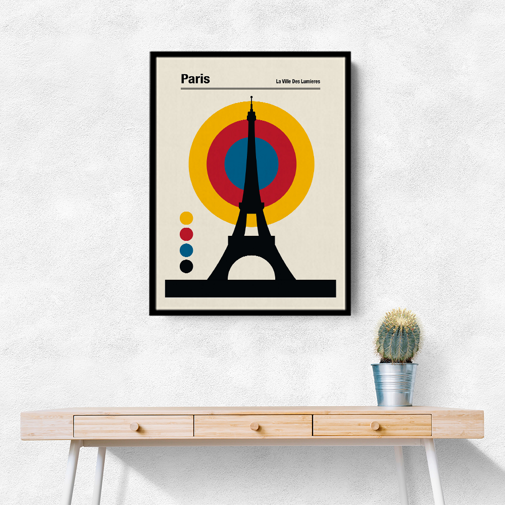 Paris Eiffel Tower Retro travel Print