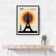 Paris Eiffel Tower Retro travel Print