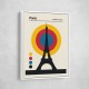 Paris Eiffel Tower Retro travel Print