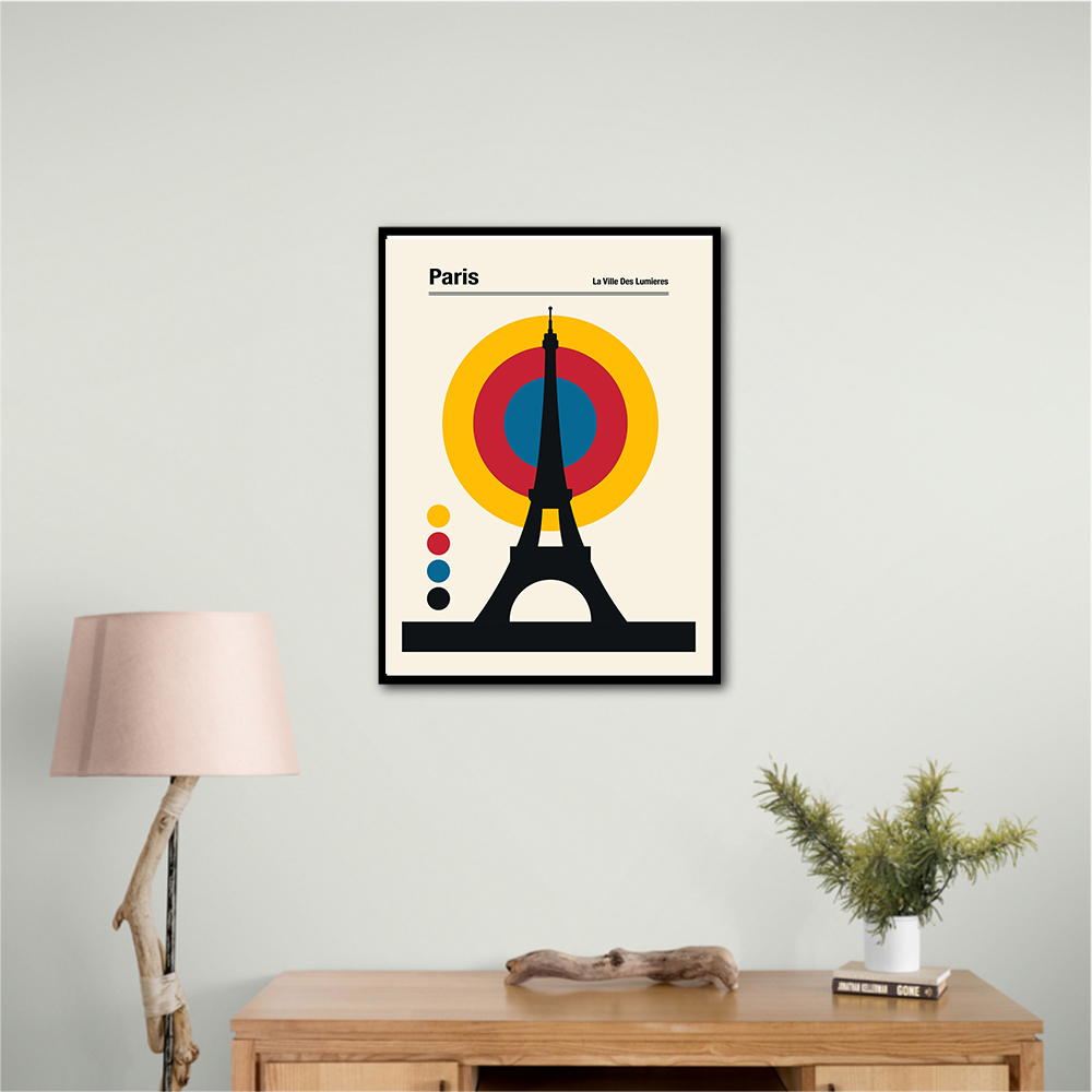 Paris Eiffel Tower Retro travel Print