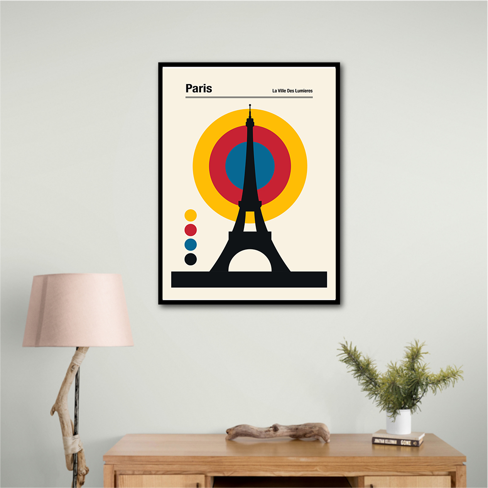 Paris Eiffel Tower Retro travel Print