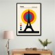 Paris Eiffel Tower Retro travel Print