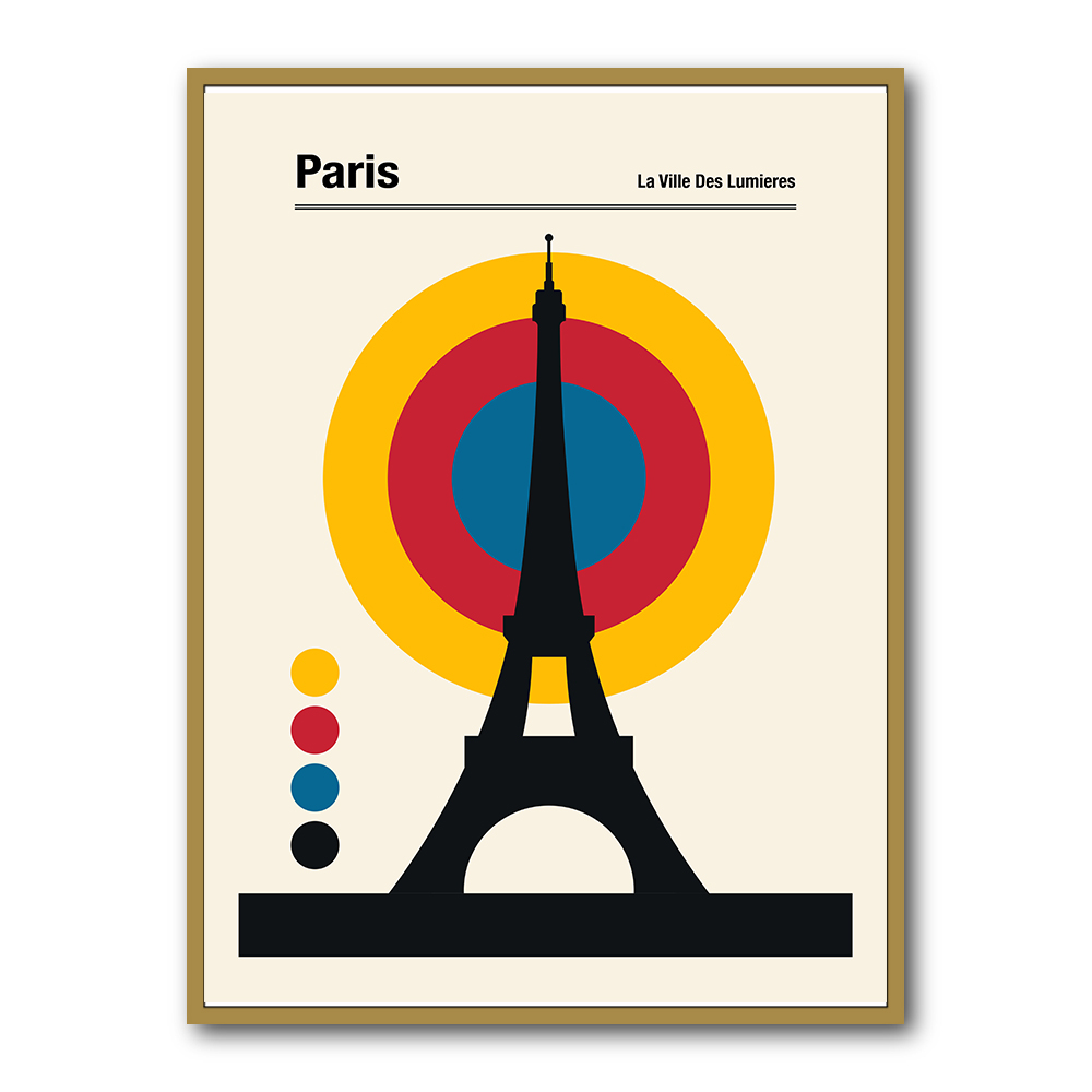 Paris Eiffel Tower Retro travel Print