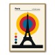 Paris Eiffel Tower Retro travel Print