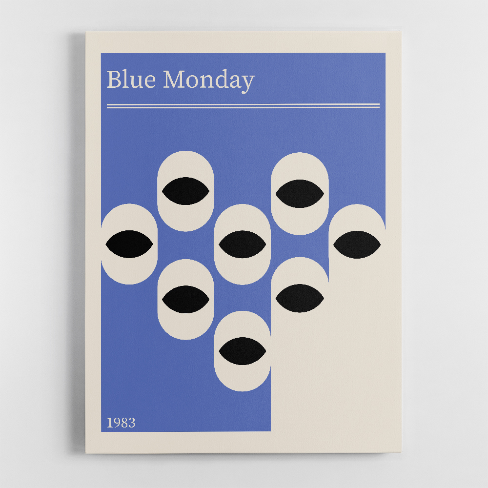 Blue Monday Abstract Retro