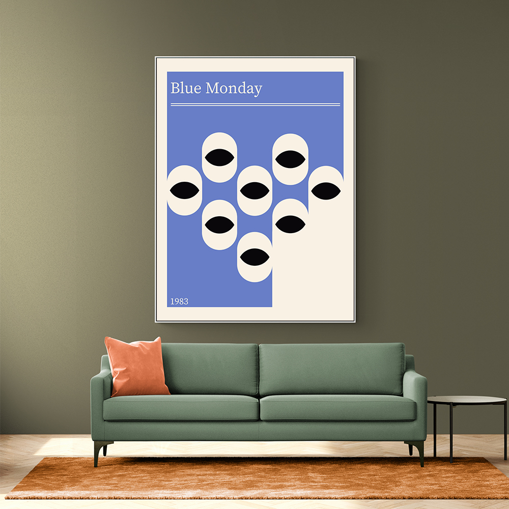 Blue Monday Abstract Retro