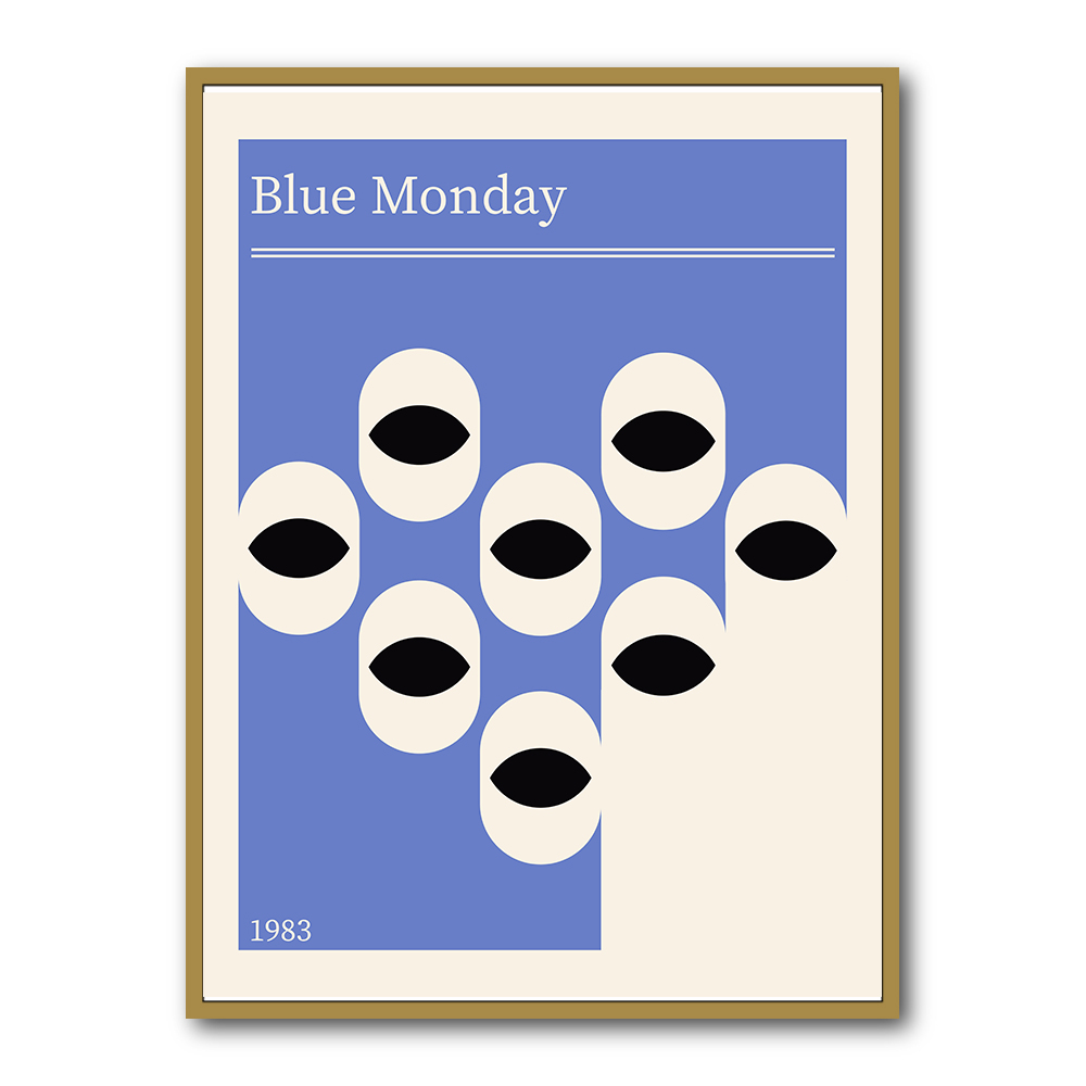 Blue Monday Abstract Retro