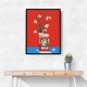 Snowdrops in Spilled Milk Carton Retro Illustration