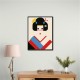 Geisha Girl Geometric Illustration