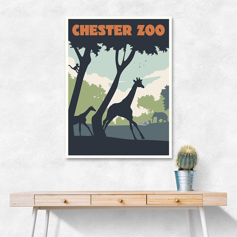 Chester Zoo Travel Print