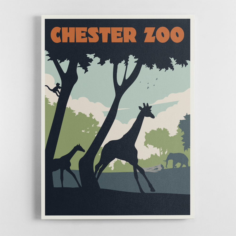 Chester Zoo Travel Print