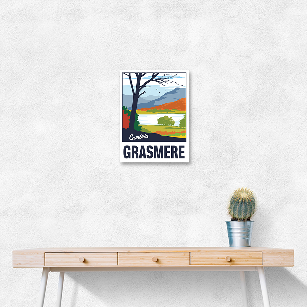 Grasmere Lake District Travel Print