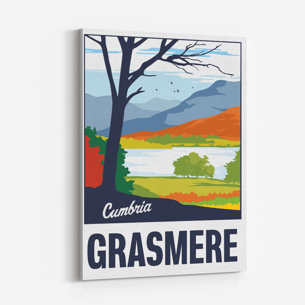 Grasmere Lake District Travel Print