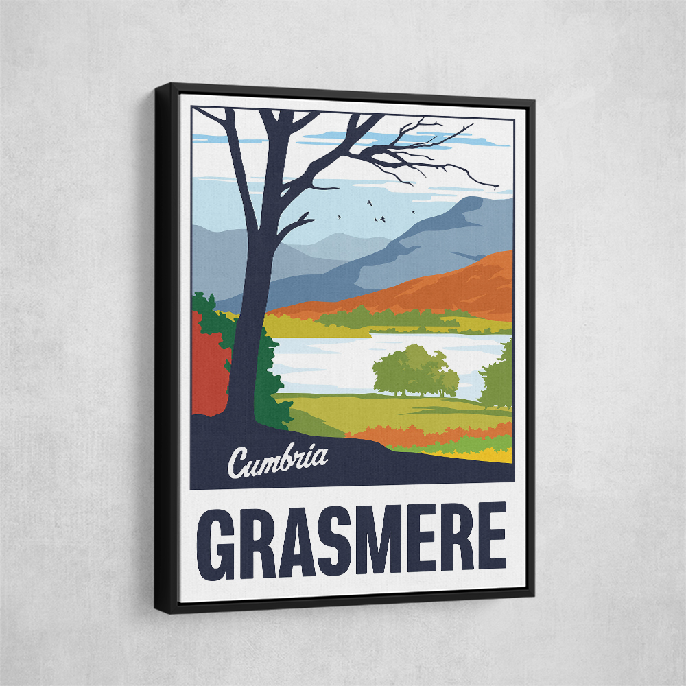 Grasmere Lake District Travel Print