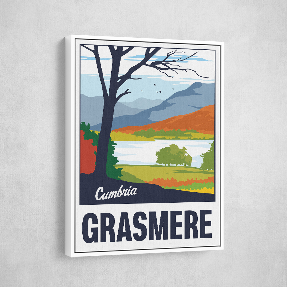 Grasmere Lake District Travel Print