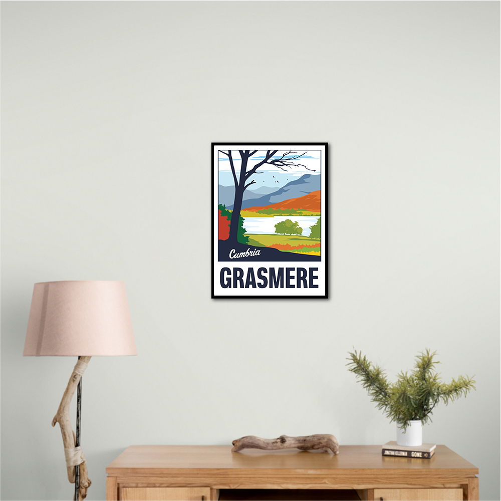 Grasmere Lake District Travel Print