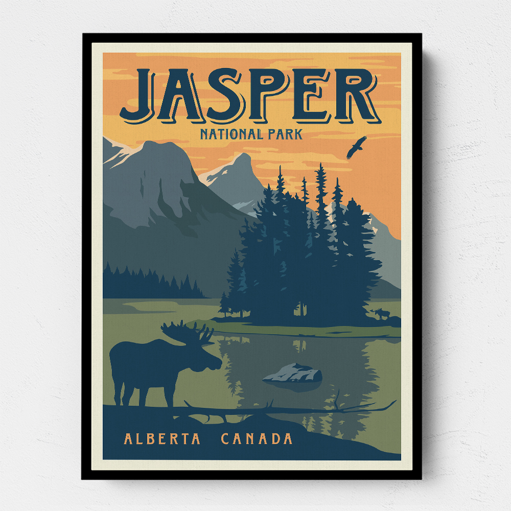 Jasper National Park Travel Print