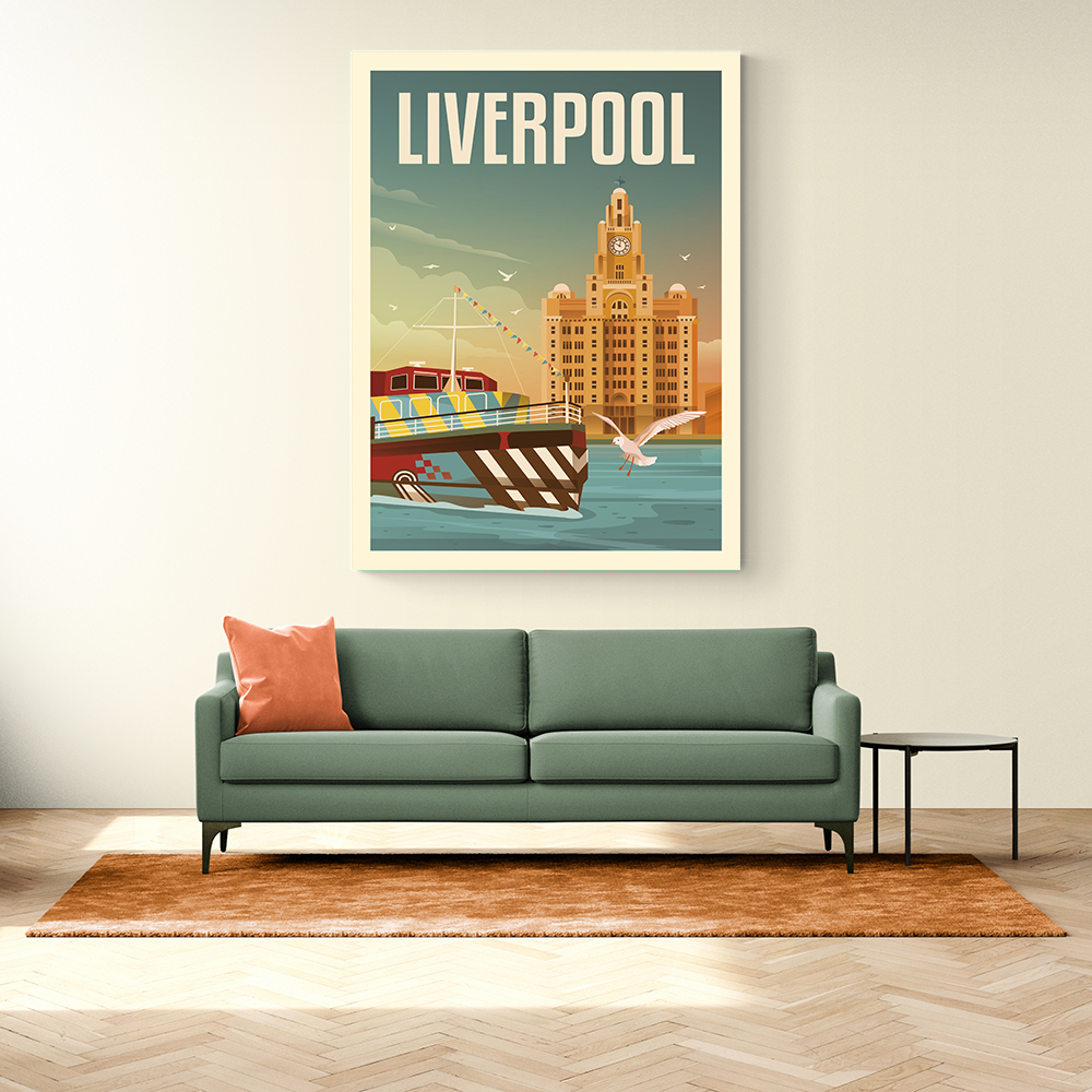 Liverpool Liver Building Travel Print