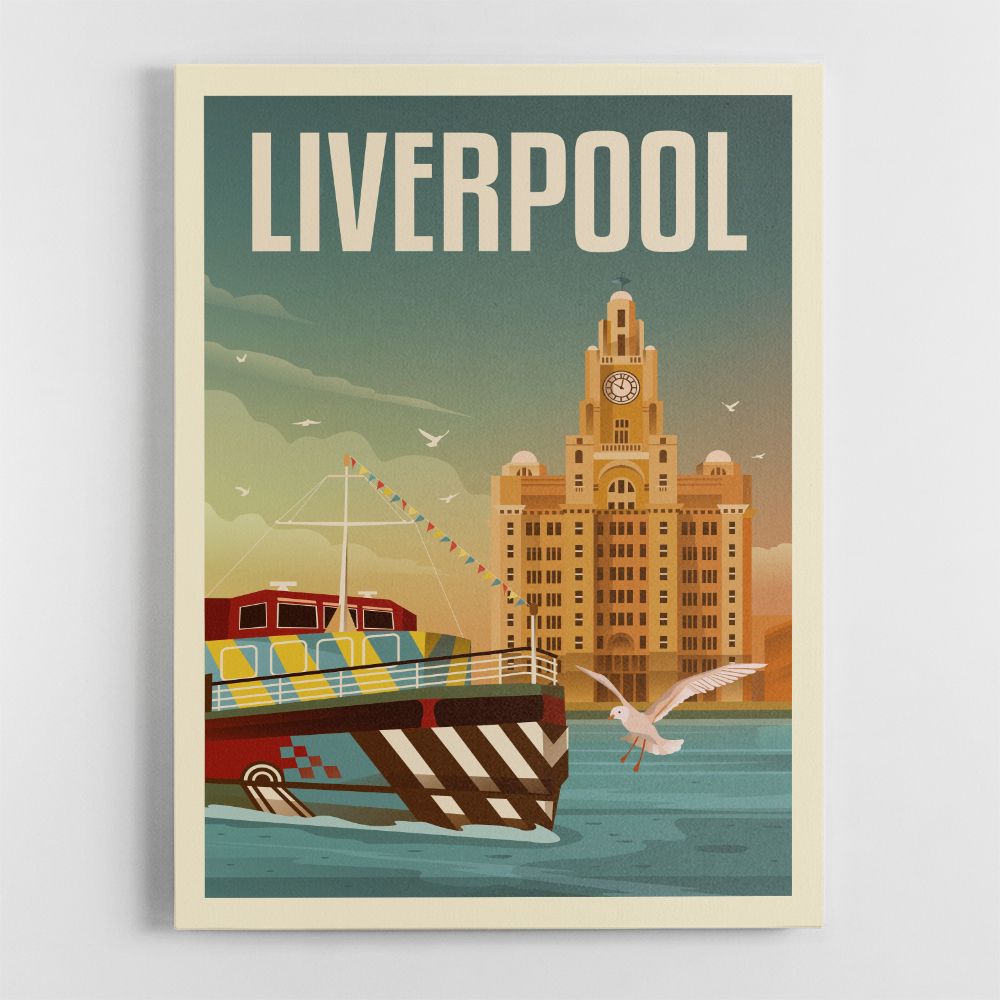 Liverpool Liver Building Travel Print