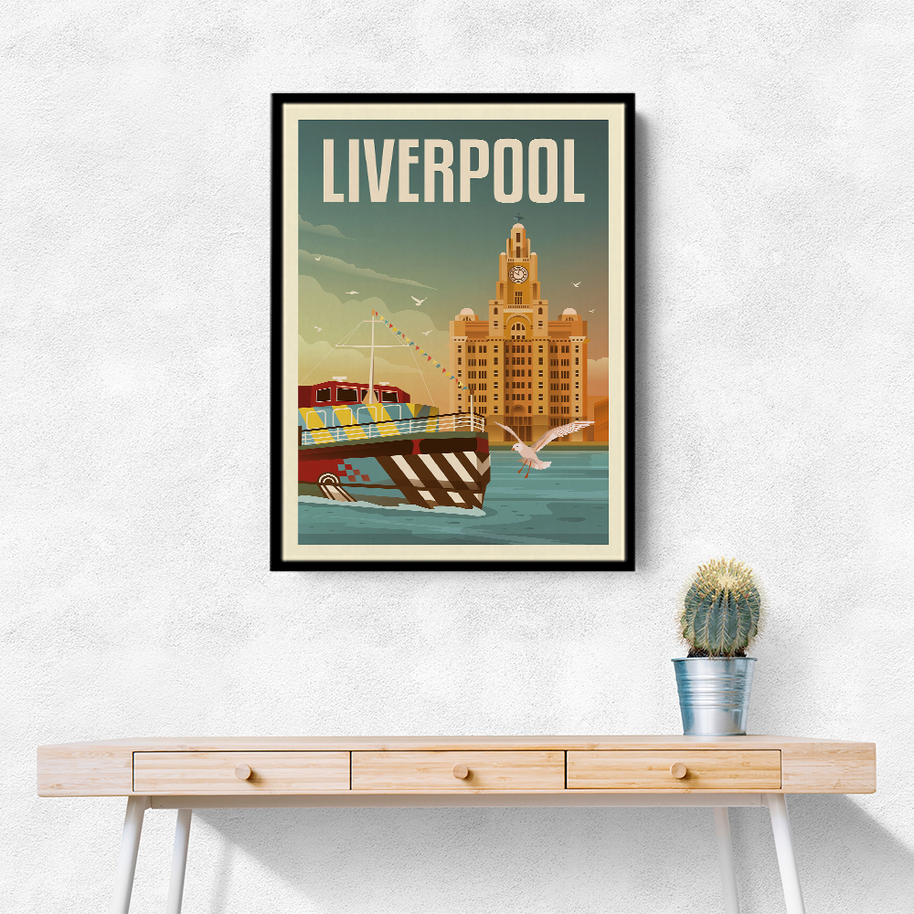 Liverpool Liver Building Travel Print