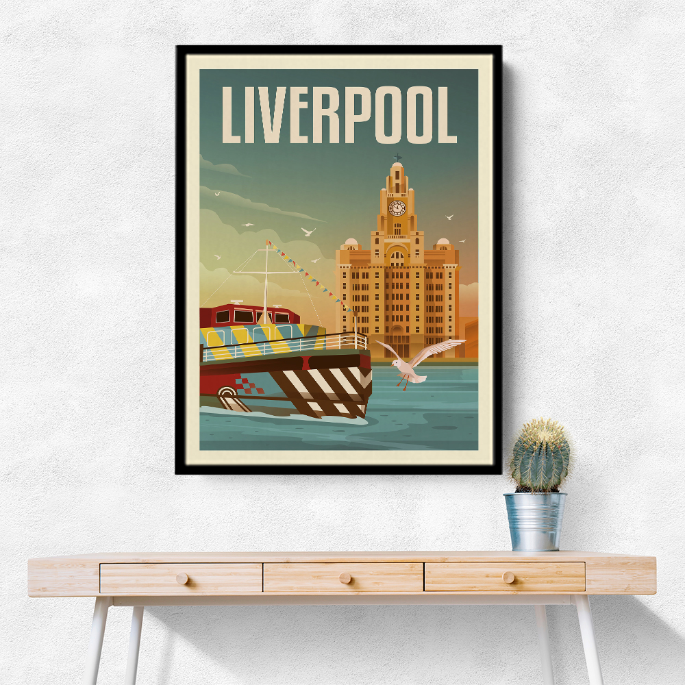 Liverpool Liver Building Travel Print