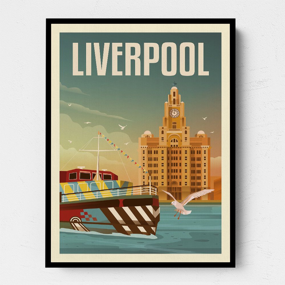 Liverpool Liver Building Travel Print