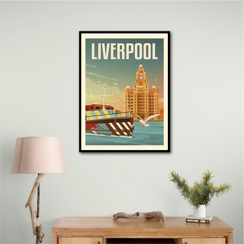 Liverpool Liver Building Travel Print